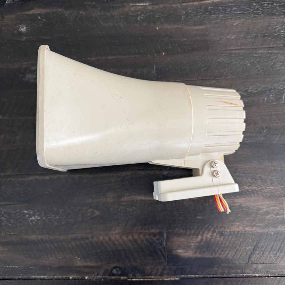 Radionics D117 30 Watt Siren Horn Speaker Yelp Steady Tone Off-White Security